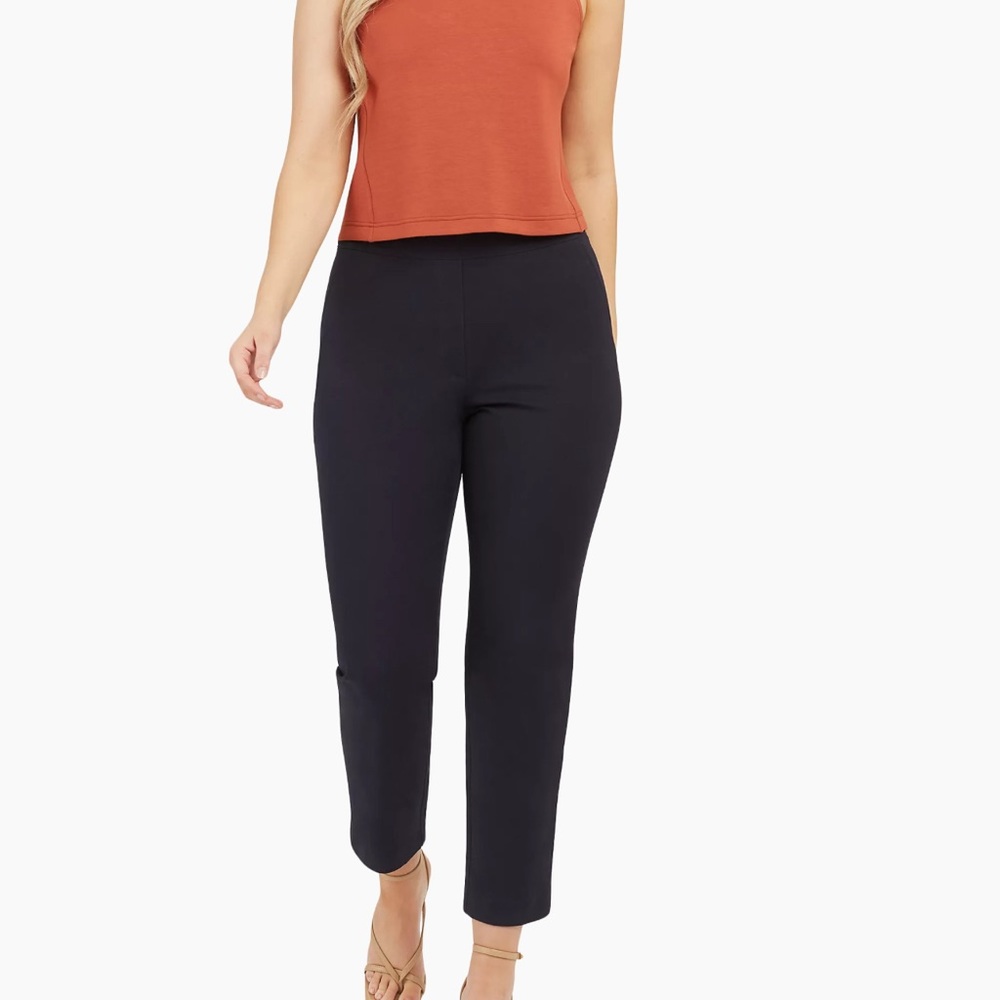 Spanx Polished ankle Slim-Fit Pants black medium nwt